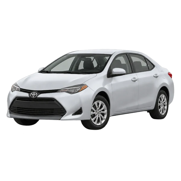 silver 2019 Toyota Corolla front three-quarter (facing left) view