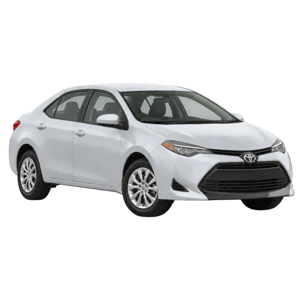 silver 2019 Toyota Corolla front three-quarter (facing right) view