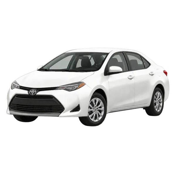 2019 Toyota Corolla in weiß, Ansicht: Dreiviertelansicht vorne (nach links gerichtet)
