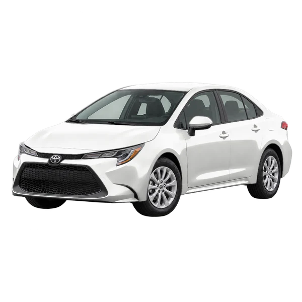 2021 Toyota Corolla in weiß, Ansicht: Dreiviertelansicht vorne (nach links gerichtet)