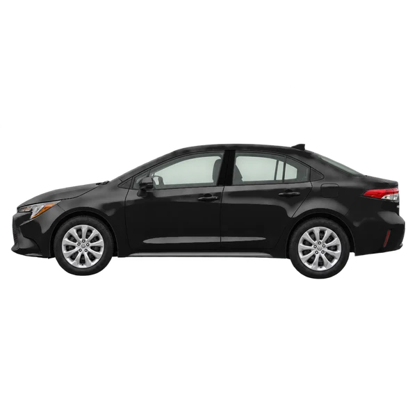 ブラックの2024 Toyota Corolla（側面（左向き）ビュー）