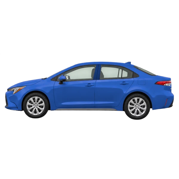 2026 Toyota Corolla in blau, Ansicht: Seite (nach links gerichtet)