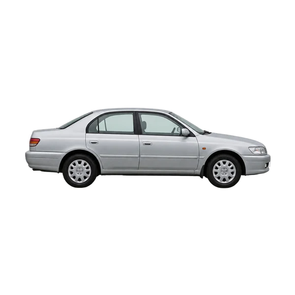 Toyota Corona 2000 argent, vue profil (tourné vers la droite)