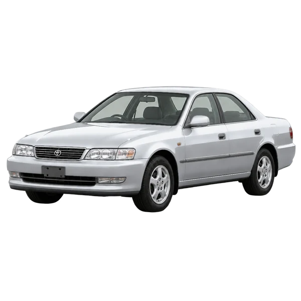 シルバーの1995 Toyota Cresta（フロントスリークォーター(左向き)ビュー）