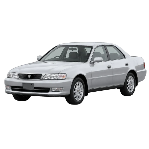 1996 Toyota Cresta in Silber, Ansicht: Dreiviertelansicht vorne (nach links gerichtet)