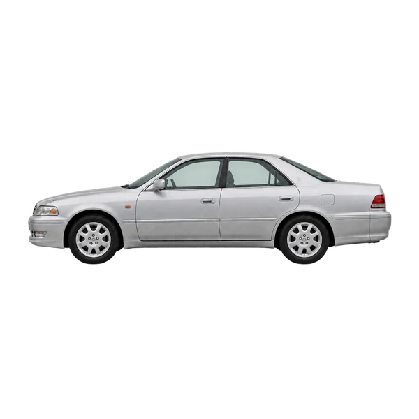 Toyota Cresta 2000 باللون فضي، منظر جانبي (متجه إلى اليسار)