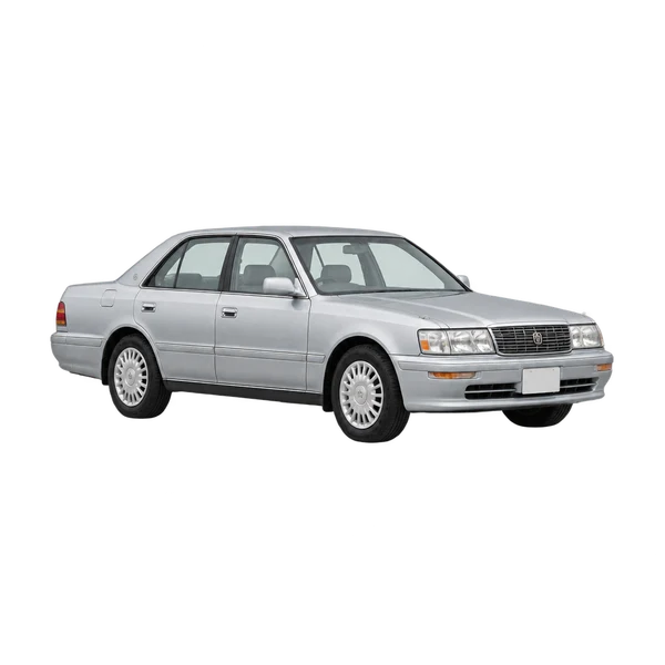 1995 Toyota Crown in Silber, Ansicht: Dreiviertelansicht vorne (nach links gerichtet)