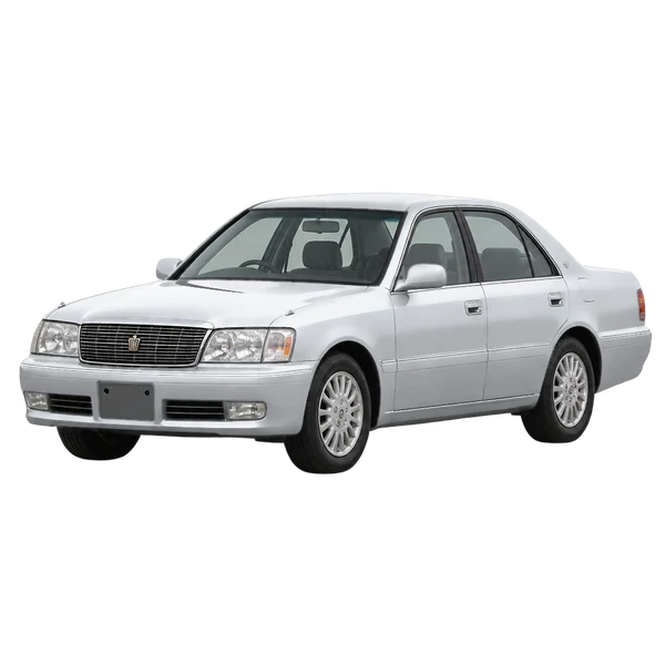 1998 Toyota Crown in Silber, Ansicht: Dreiviertelansicht vorne (nach links gerichtet)
