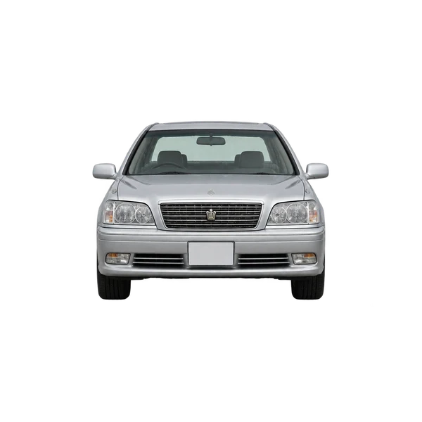 Toyota Crown 2000 en plateado, vista frontal
