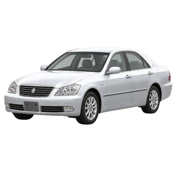 2002 Toyota Crown in Silber, Ansicht: Dreiviertelansicht vorne (nach links gerichtet)