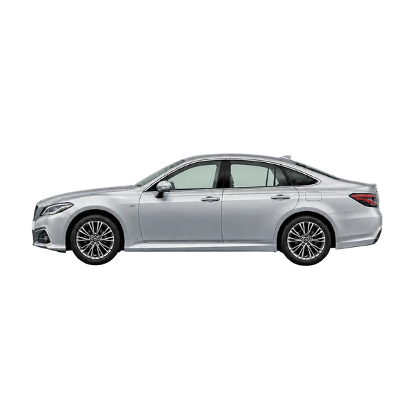 2020 Toyota Crown in Silber, Ansicht: Seite (nach links gerichtet)