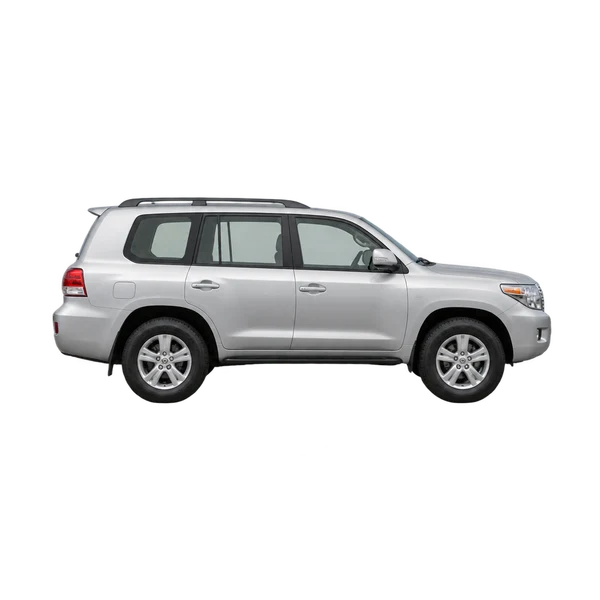 Toyota Cruiser 2010 باللون فضي، منظر منظر جانبي (باتجاه اليمين)