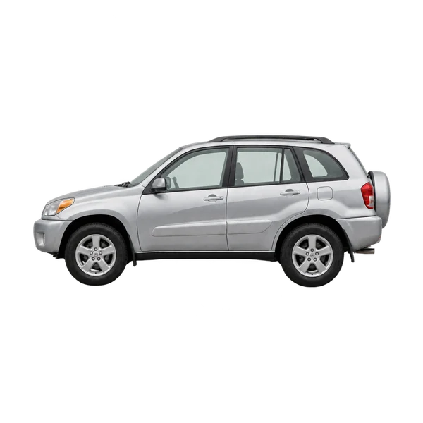 Toyota CV 2005 argent, vue côté (vers la gauche)