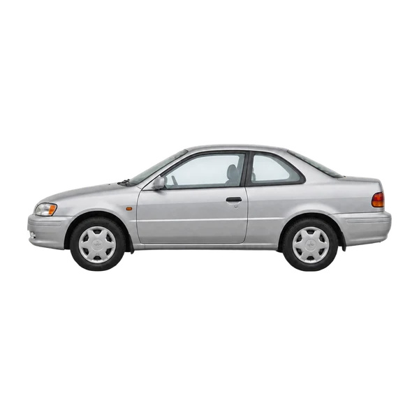 Toyota Cynos 1995 en plateado, vista lateral (mirando a la izquierda)