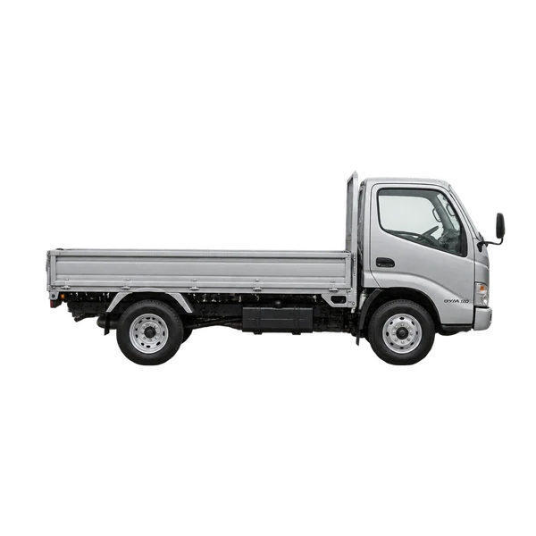 シルバーの2010 Toyota Dyna 100(側面(右向き)ビュー)