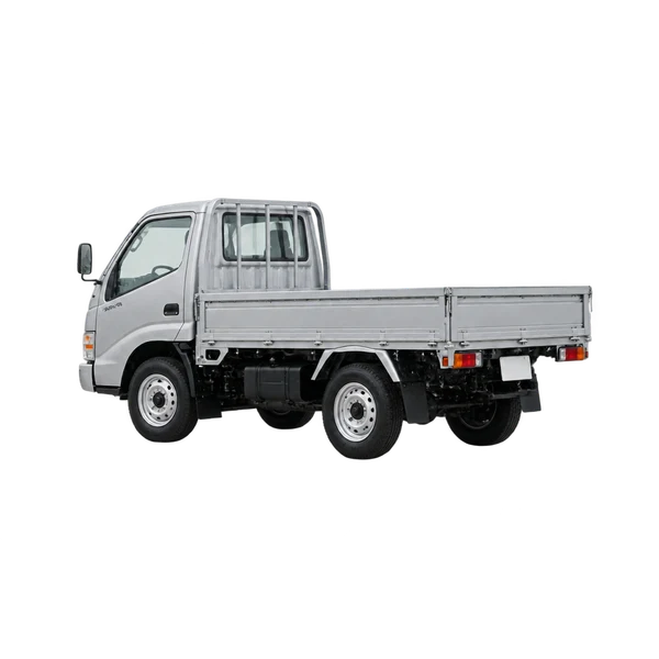 Toyota Dyna 2000 argent, vue trois-quarts arrière (orienté vers la gauche)