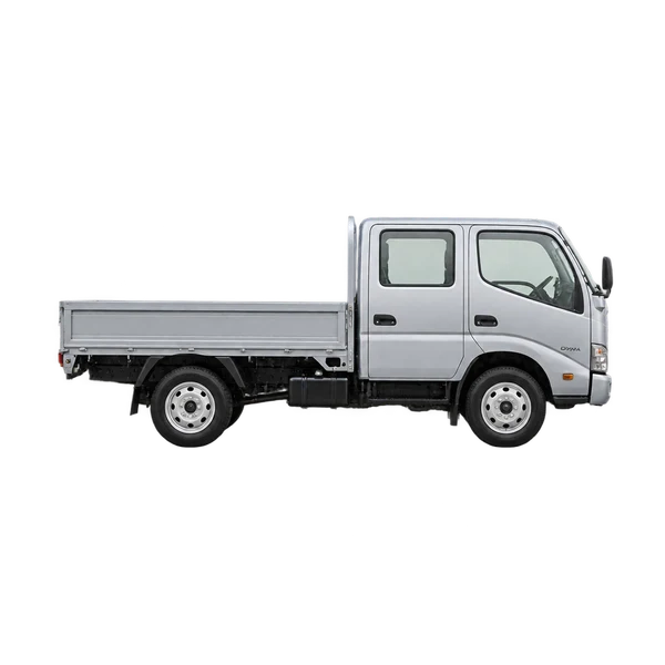 シルバーの2005 Toyota Dyna（側面（右向き）ビュー）
