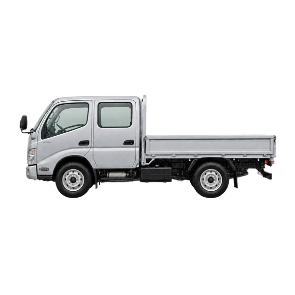 Toyota Dyna 2025 argent, vue côté (vers la gauche)