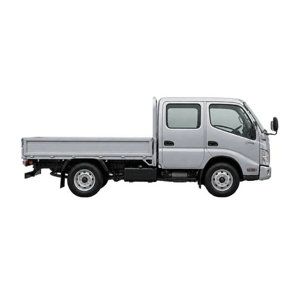 Toyota Dyna 2025 argent, vue profil (tourné vers la droite)