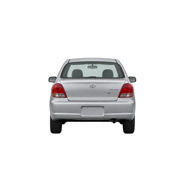 Toyota Echo 2000 prata, vista traseira