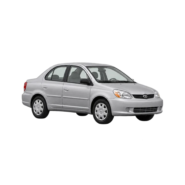 Toyota Echo 2001 argent, vue trois-quarts avant (orienté vers la gauche)
