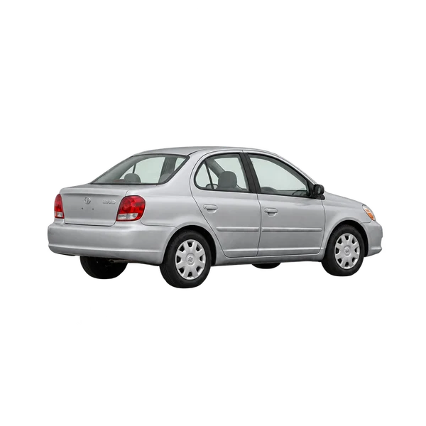 2002 Toyota Echo in Silber, Ansicht: Dreiviertelansicht von hinten (nach links gerichtet)