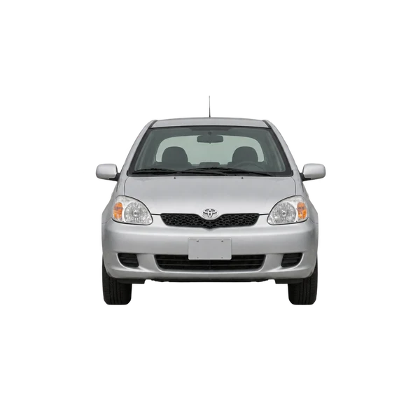 シルバーの2004 Toyota Echo（正面ビュー）