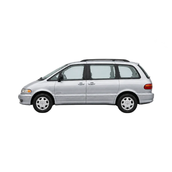 Toyota Emina 1995 en plateado, vista lateral (mirando a la izquierda)