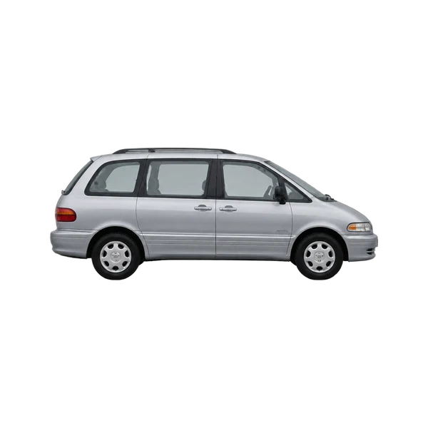 Toyota Emina 1995 en plateado, vista lateral (hacia la derecha)