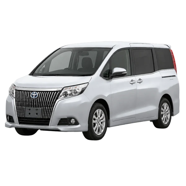 Toyota Esquire 2015 argent, vue trois-quarts avant (orienté vers la gauche)