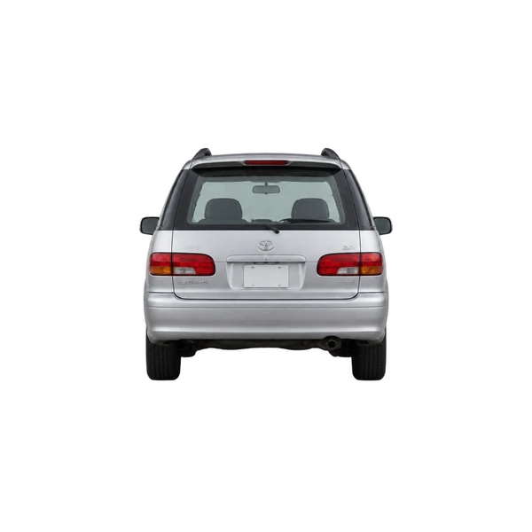 Toyota Estima 1995 باللون فضي، منظر من الخلف