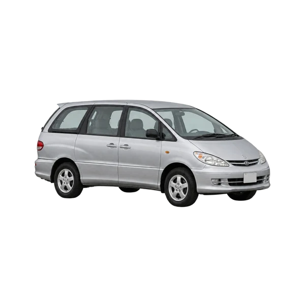 2000 Toyota Estima in Silber, Ansicht: Dreiviertelansicht vorne (nach links gerichtet)