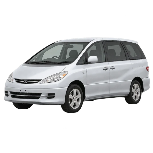 シルバーの2001 Toyota Estima(フロントスリークォーター(左向き)ビュー)