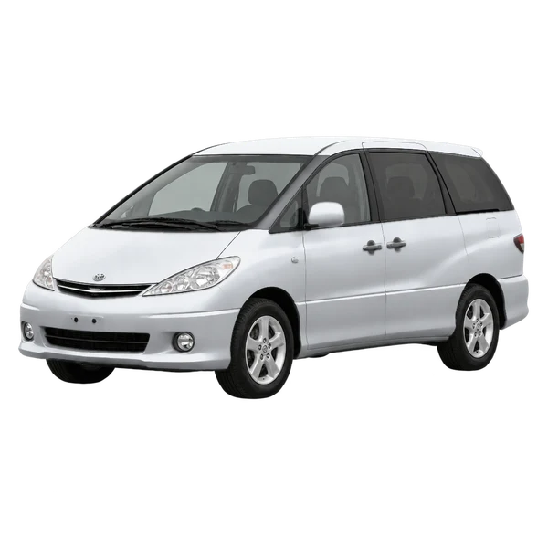 シルバーの2004 Toyota Estima(フロントスリークォーター(左向き)ビュー)
