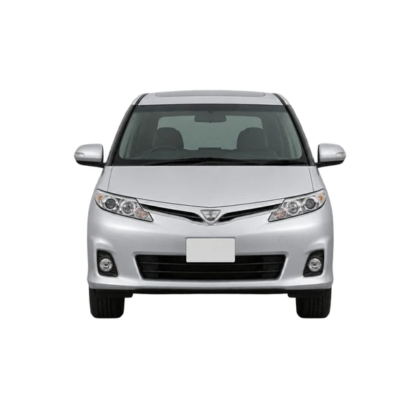 Toyota Estima 2010 باللون فضي، منظر أمامي