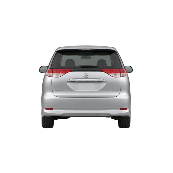 Toyota Estima 2010 باللون فضي، منظر من الخلف