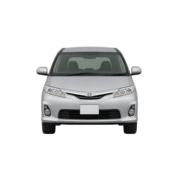 Toyota Estima 2015 باللون فضي، منظر أمامي