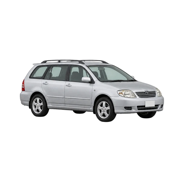 シルバーの2000 Toyota Fielder(フロントスリークォーター(左向き)ビュー)