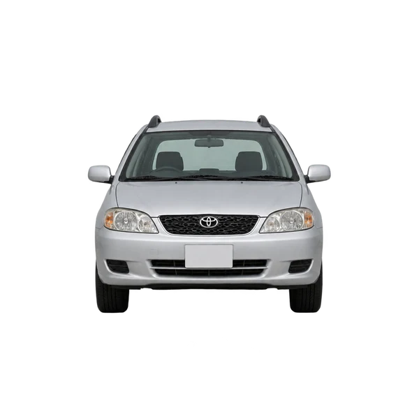 シルバーの2000 Toyota Fielder(正面ビュー)