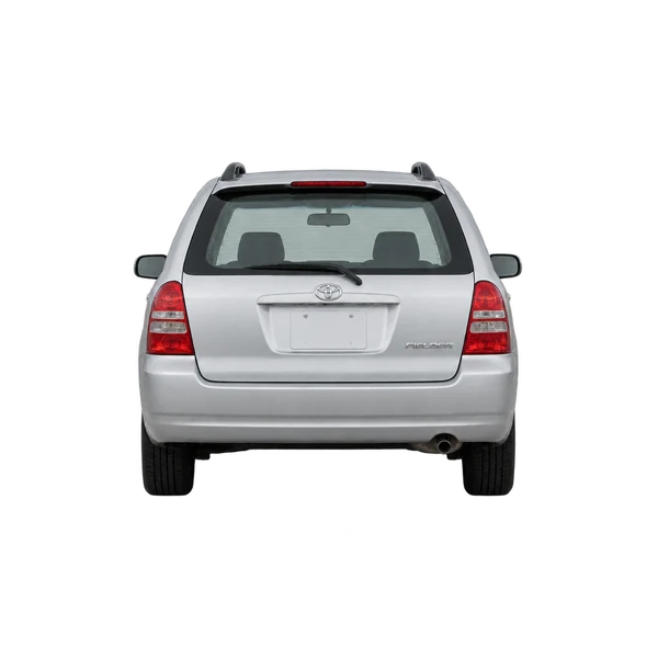 シルバーの2000 Toyota Fielder(リアビュー)