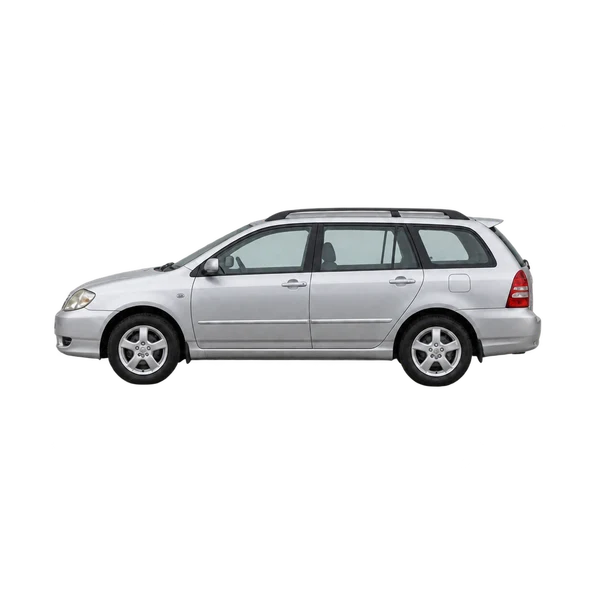 シルバーの2000 Toyota Fielder(側面(左向き)ビュー)
