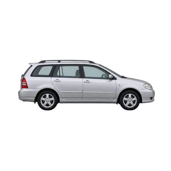 シルバーの2000 Toyota Fielder(側面(右向き)ビュー)