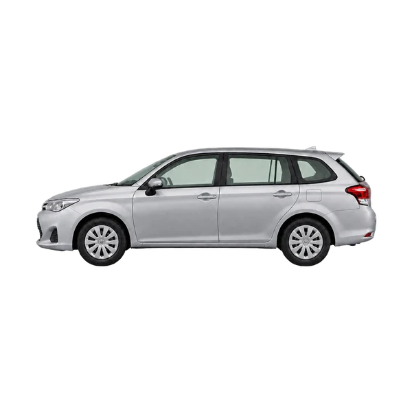 Toyota Fielder 2015 argent, vue côté (vers la gauche)