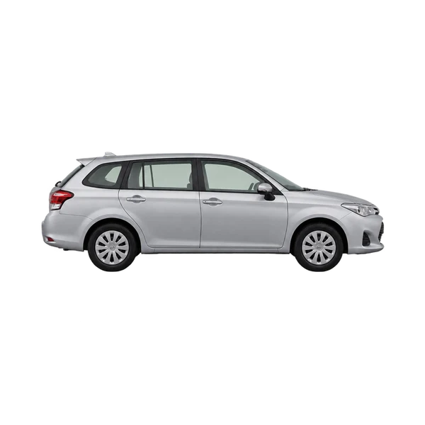 Toyota Fielder 2015 argent, vue profil (tourné vers la droite)