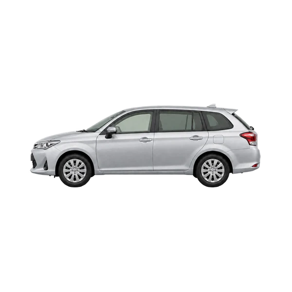 Toyota Fielder 2020 argent, vue côté (vers la gauche)