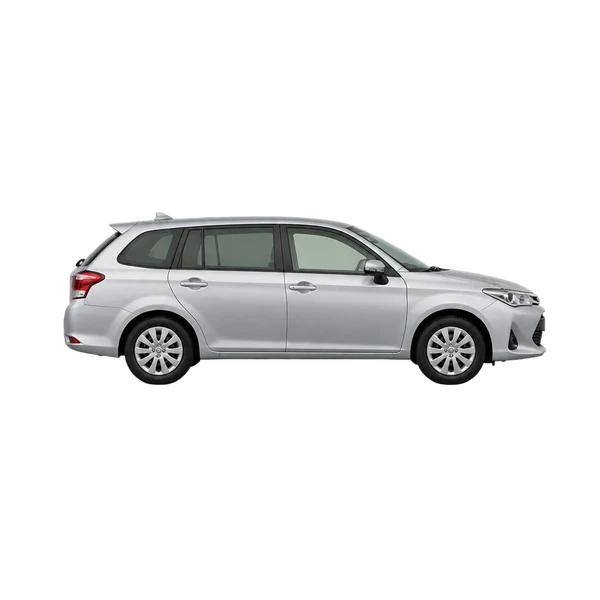 Toyota Fielder 2020 argent, vue profil (tourné vers la droite)