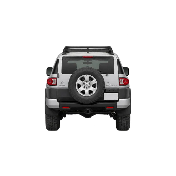 Toyota FJ 2015 باللون فضي، منظر من الخلف