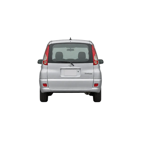 Toyota Funcargo 2000 باللون فضي، منظر من الخلف