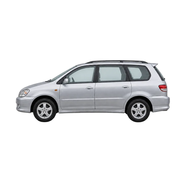 Toyota Gaia 2000 باللون فضي، منظر جانبي (متجه إلى اليسار)