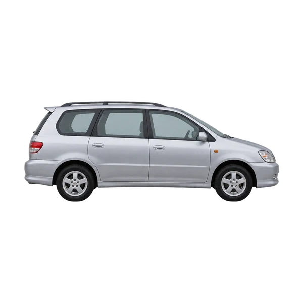 Toyota Gaia 2000 باللون فضي، منظر منظر جانبي (باتجاه اليمين)
